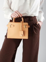 Handtas S Emilie Leder Le tanneur Oranje emily TEMI1606-vue-porte