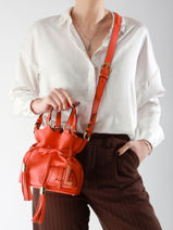 Bucket Bag S Premier Flirt Leder Lancel Oranje premier flirt A10109-vue-porte