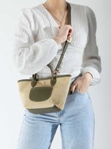 Longchamp New le panier pliage Groen-vue-porte