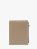 Portefeuille Caviar Leder Crinkles Beige caviar 14269
