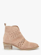 Enkellaarsjes Met Hak Nelly Uit Leder Alpe Bruin women 53911152