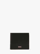 Portefeuille Leder Tommy hilfiger Zwart corporate AM13246