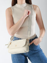 Cross Body Tas Zip Lulu castagnette Bruin zip YRONDE-vue-porte