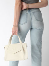 Handtas Cacao Leder Nathan baume Beige candy 6-vue-porte