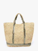 Handtas Cabas Raphia Leder Vanessa bruno Beige cabas raphia 30V40413