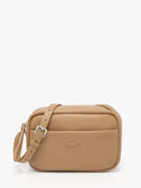 Cross Body Tas City Court Leder Lacoste Beige city court NF4506IE