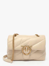 Cross Body Tas Love Bag Puff Leder Pinko Beige love bag puff A0F2