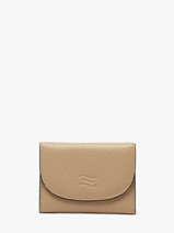 Portefeuille Leder Crinkles Beige caviar 14327