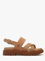 Sandalen Uit Leder Timberland Bruin women 61T4EN31