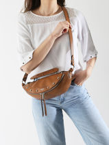 Cross Body Tas Origami Leder Lancel Bruin origami A13379-vue-porte