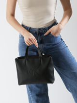 Handtas Sculpted Calvin klein jeans Zwart sculpted 4K3111G-vue-porte