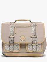 Boekentas 3 Compartimenten Cameleon Beige vintage fantasy PBVGCA41