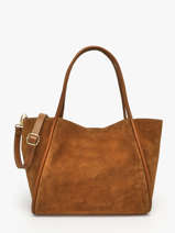 Cross Body Tas Velvet Caviar Leder Milano Bruin velvet caviar VC24021