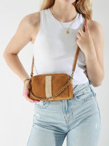 Cross Body Tas Vintage Leder Mila louise Bruin vintage 2367XSV4-vue-porte