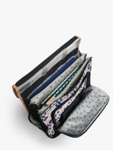 Boekentas Op Wieltjes Kind 3 Compartimenten Cameleon Blauw actual CR41-vue-porte