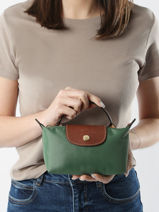 Longchamp Le pliage original Clutch Groen-vue-porte