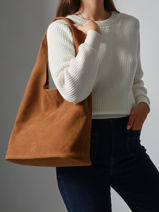 Hobo Cavalier Nubuck Leder Etrier Bruin cavalier nubuck ECAN154L-vue-porte