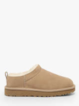 Classic Micro Leren Laarzen Ugg Beige women 1173891