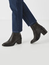Enkellaarsjes Met Hak Uit Leder Tamaris Bruin women 45-vue-porte