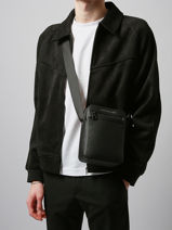 Cross Body Tas Tommy hilfiger Zwart monogram AM13836-vue-porte