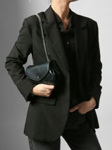 Cross Body Tas Gustave Minuit Leder Paul marius Groen minuit GUSTPMIN-vue-porte