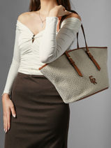 Schoudertas Camargue Leder Etrier Beige camargue ECAM168L-vue-porte