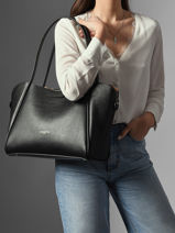 Schoudertas Ida Double Leder Lancaster Zwart ida double 86-vue-porte