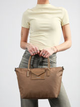 Handtas Smart Kba Nylon Lancaster Bruin smart kba 36-vue-porte