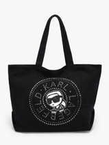 Schoudertas K Ikon Katoen Karl lagerfeld Zwart k ikon B2W50030