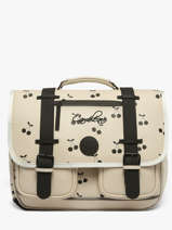 Boekentas 2 Compartimenten Cameleon Beige vintage north PBVWCA38