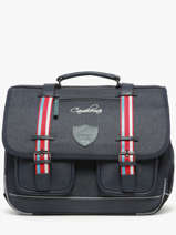 Boekentas 3 Compartimenten Cameleon Blauw vintage urban PBVBCA41