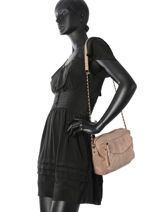 Cross Body Tas Naina Leder Pieces Zwart naina 17087872-vue-porte