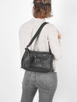 Cross Body Tas Natural Leder Biba Zwart natural SYL2L-vue-porte