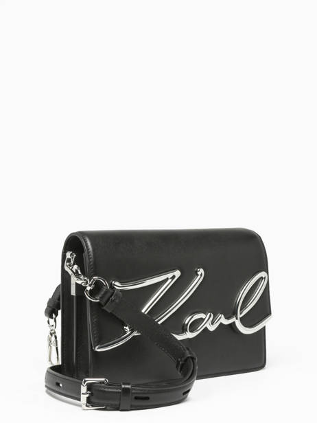 Schoudertas K Signature Leder Karl lagerfeld Zwart k signature 235W3061 ander zicht 2