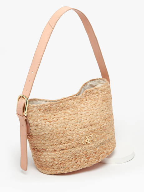 Schoudertas Riviera Uit Gevlochten Jute En Leder Etrier Beige riviera ERIV068M ander zicht 2