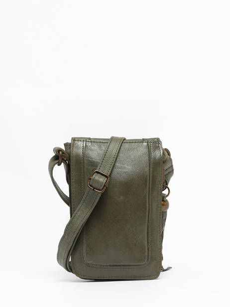 Telefoonetui Leder Basilic pepper Groen cow BCOW49 ander zicht 4