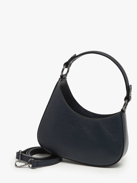 Cross Body Tas Caviar Leder Milano Blauw caviar CA23118 ander zicht 2
