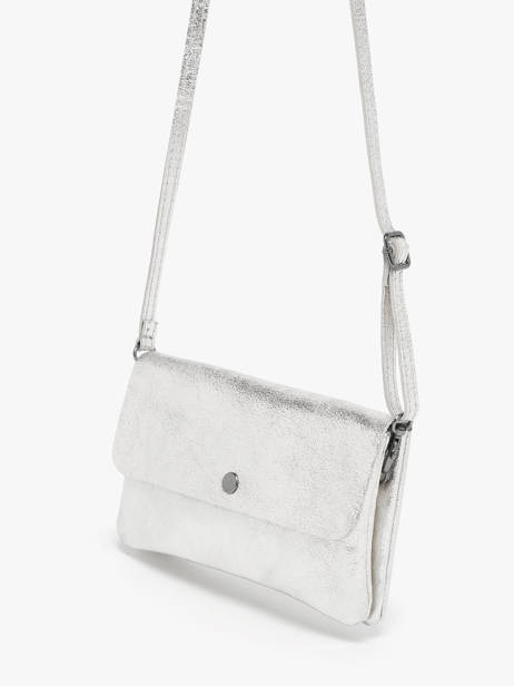 Cross Body Tas Nine Leder Milano Zilver nine NI23067 ander zicht 4