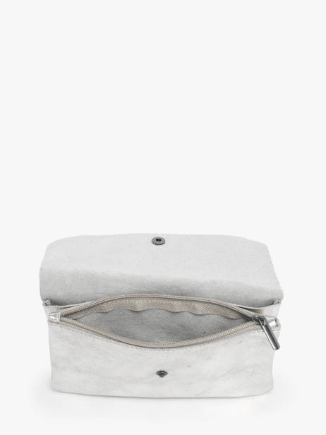Cross Body Tas Nine Leder Milano Zilver nine NI23067 ander zicht 5
