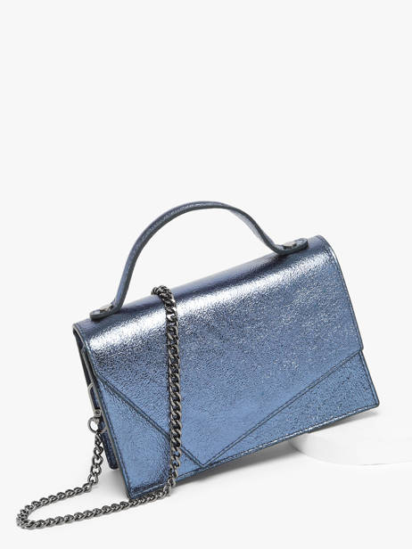 Cross Body Tas Nine Leder Milano Blauw nine NI23111 ander zicht 2