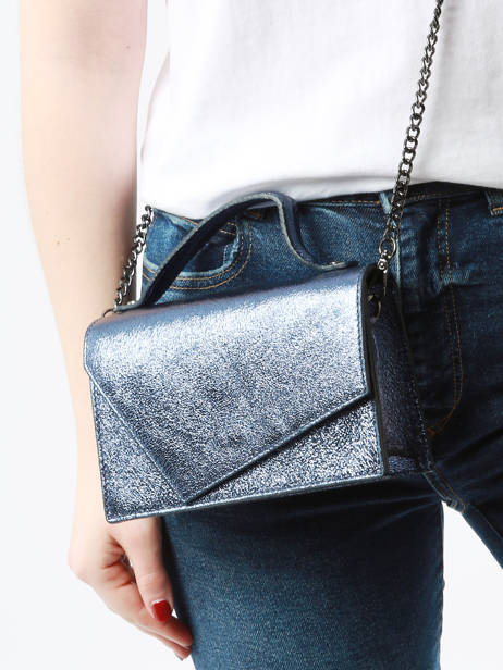 Cross Body Tas Nine Leder Milano Blauw nine NI23111 ander zicht 1