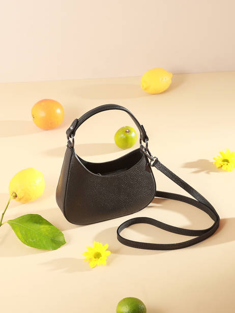 Cross Body Tas Caviar Leder Milano Blauw caviar CA23118 ander zicht 5