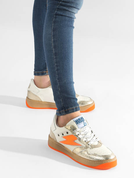 Sneakers Nune Uit Leder Semerdjian Oranje women NUN11554 ander zicht 2