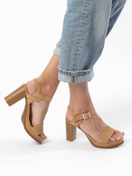 Sandalen Met Hak Jain Uit Leder Mam'zelle Bruin women CSG1H03 ander zicht 2