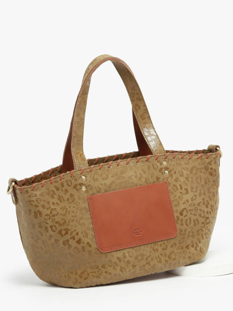 Schoudertas Vintage Leder Mila louise Groen vintage 3764GP ander zicht 2