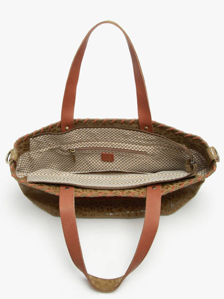 Schoudertas Vintage Leder Mila louise Groen vintage 3764GP ander zicht 3