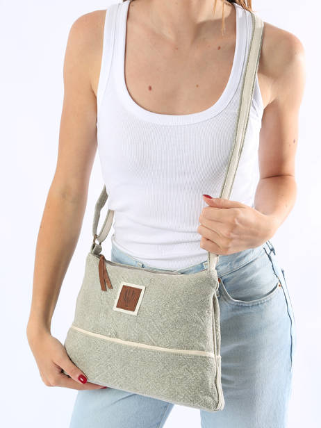 Cross Body Tas Naturel Le voyage en panier Beige naturel PM808 ander zicht 1