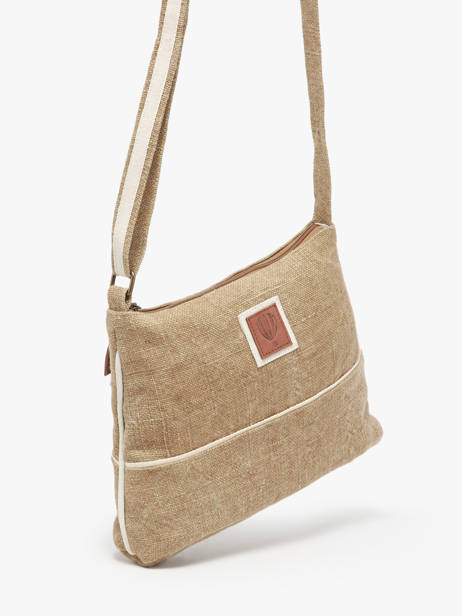 Cross Body Tas Naturel Le voyage en panier Beige naturel PM808 ander zicht 2