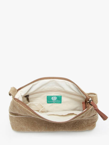 Cross Body Tas Naturel Le voyage en panier Beige naturel PM808 ander zicht 3