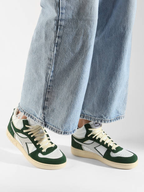Sneakers Magic Demi Cut Uit Leder Diadora Wit unisex 178563 ander zicht 1